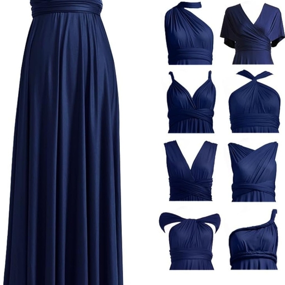 72 Styles Dresses & Skirts - Elegant Navy Blue Maxi Dress NWT retail $79